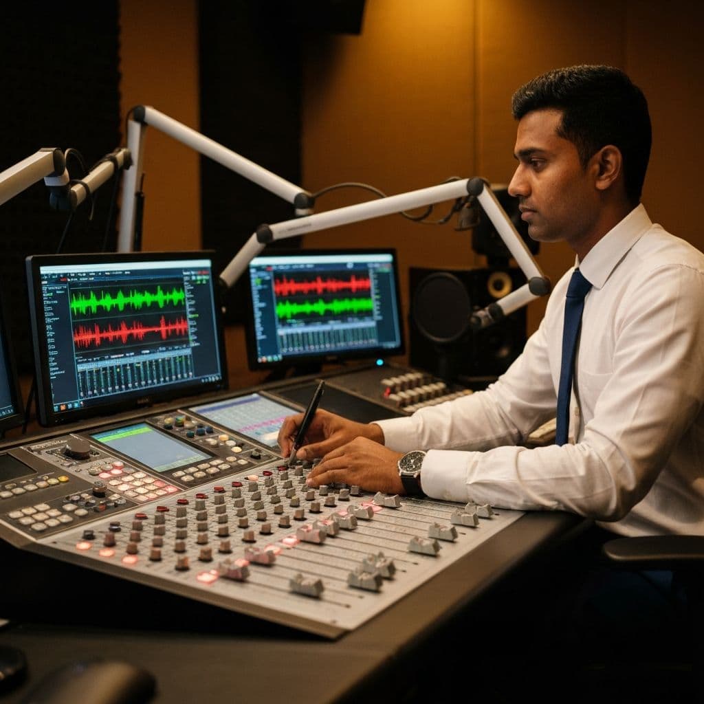 Profesyonel radyo stüdyosu